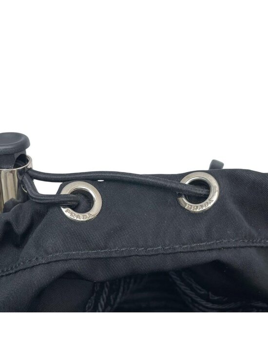 Prada Nylon Saffiano Leather Backpack Black main image 3